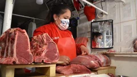 Venta de carne.