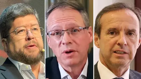 Candidatos a la presidencia y analista Jaime Dunn.